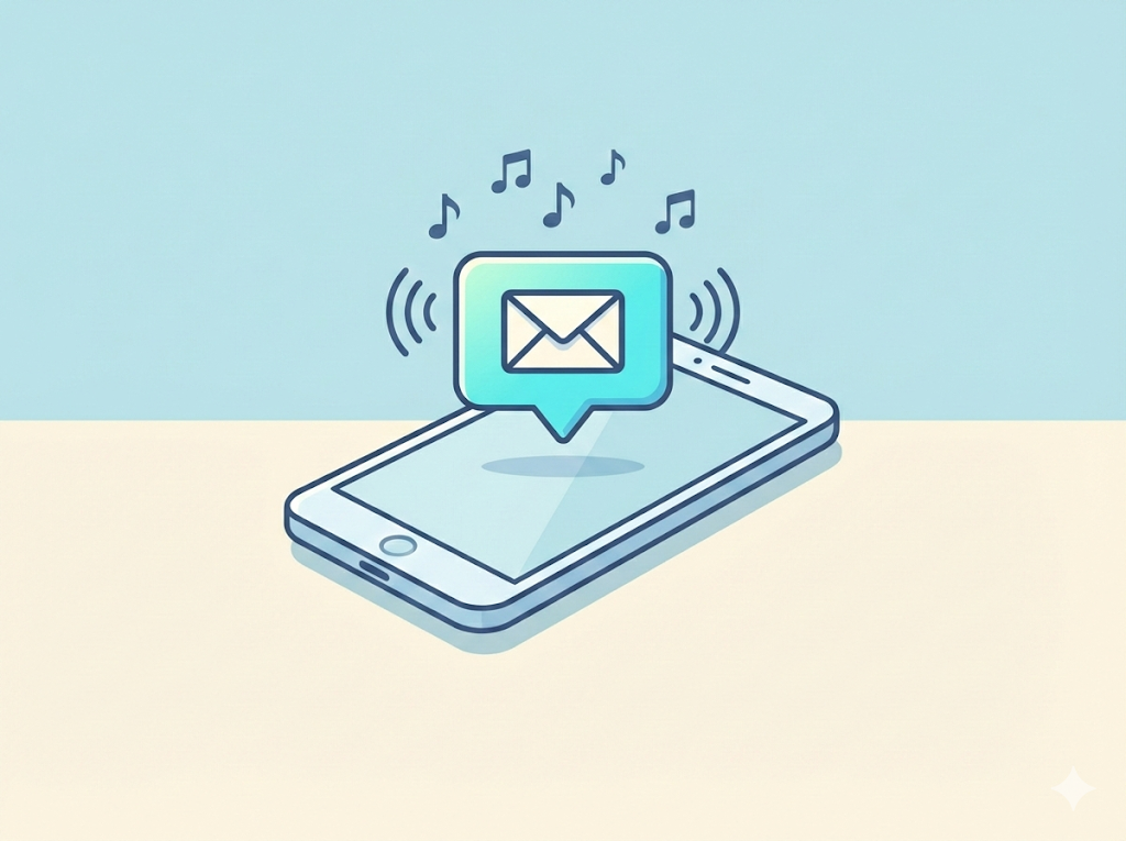 문자 알림 설정 일러스트