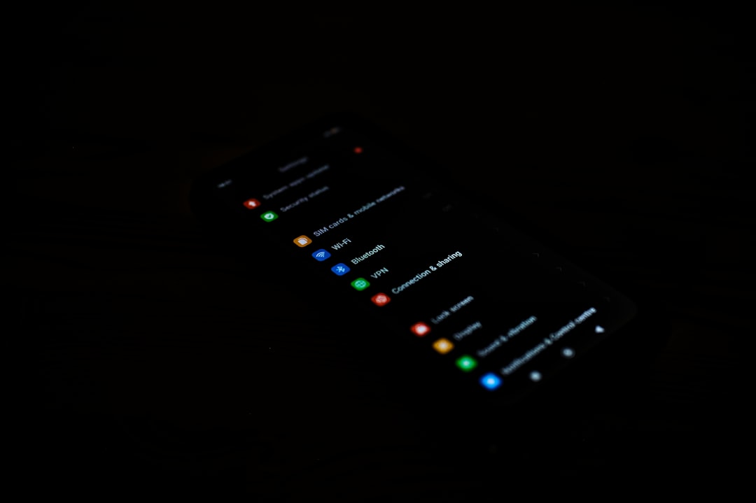 smartphone settings screen